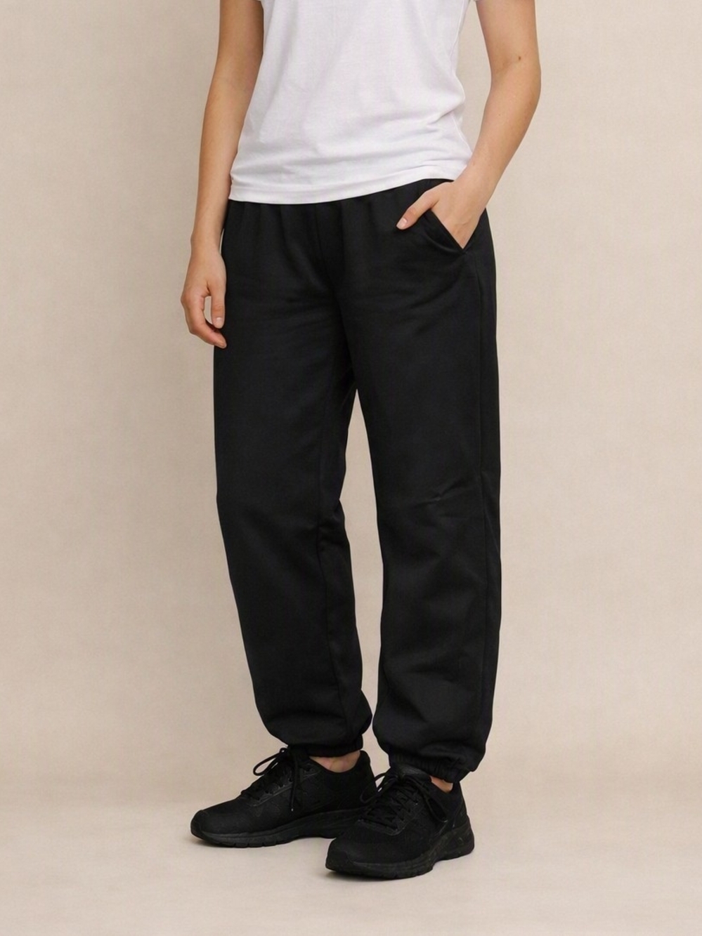 Men's Black Jogger Pants - Casual Comfort, Hanes New Large